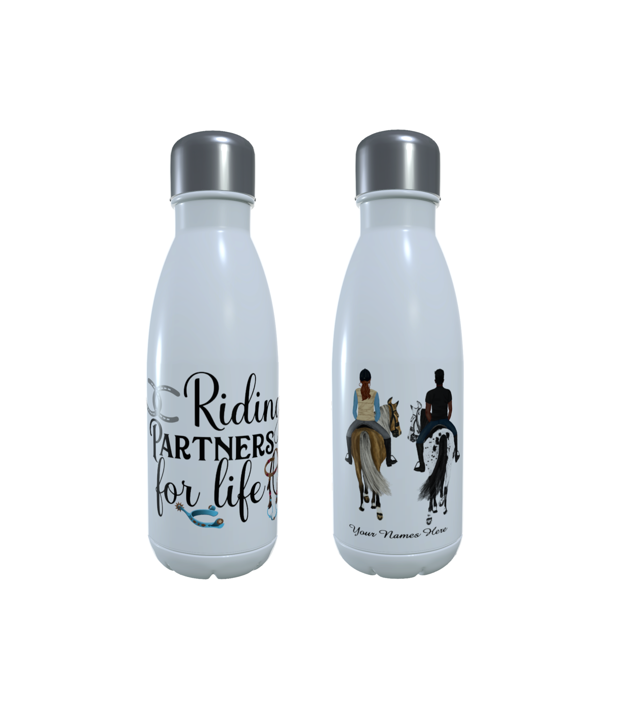 Horse Water Bottle, Personalised Thermos Bottle, Design Your Own - Click Image to Close